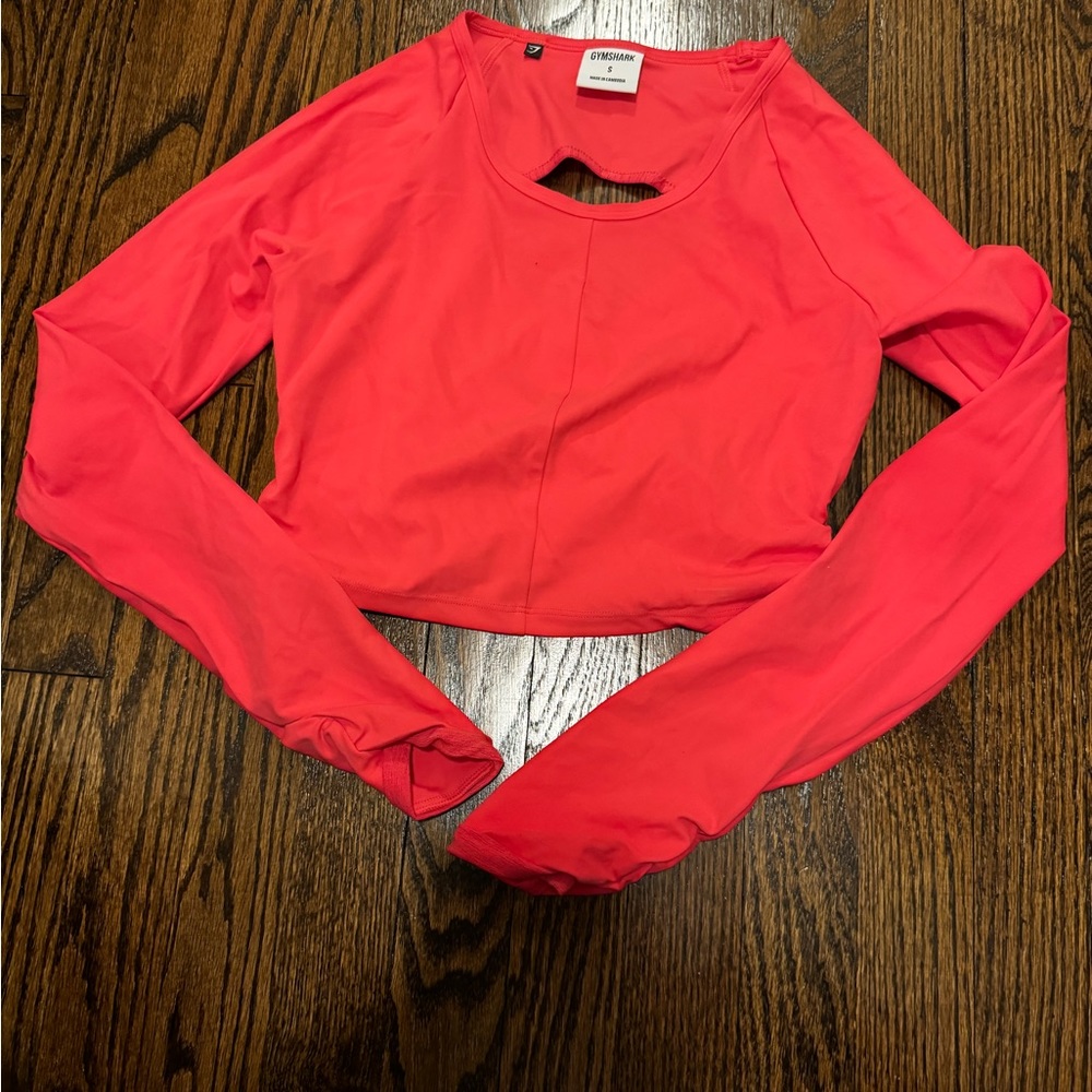 Pink Whitney Simmons Gymshark Cropped Long Sleeve